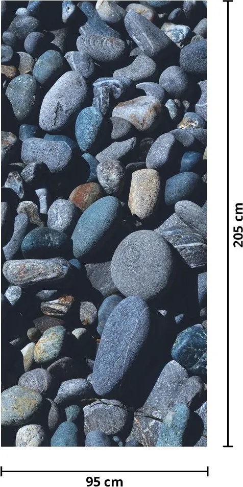 Fototapet pentru usă - Pietricele de plajă (95x205cm)
