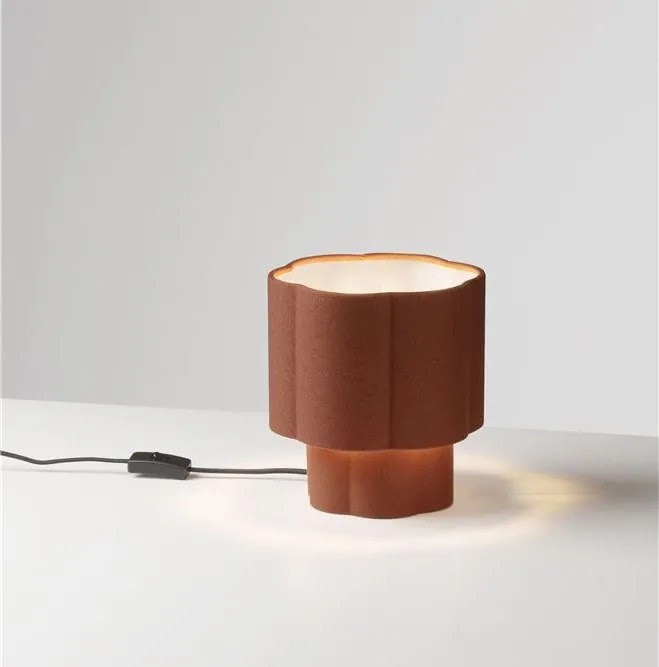 Veioza, Lampa de masa cu abajur rosu maroniu BLOOSY