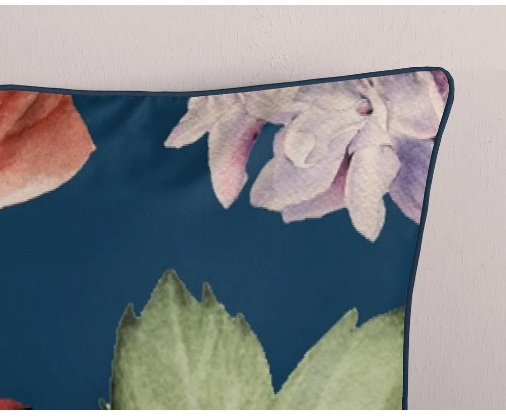 Lenjerie de pat albastru-închis din bumbac satinat pentru pat de o persoană 140x200 cm – Descanso