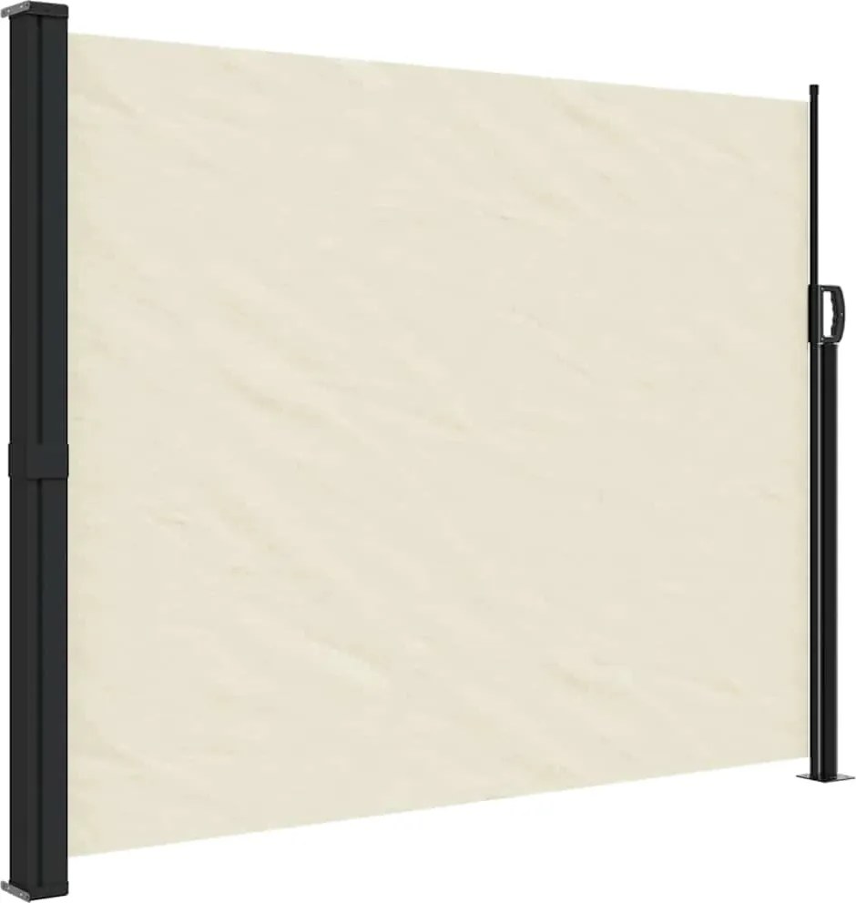 vidaXL Copertina laterală retractabilă, crem, 160x500 cm