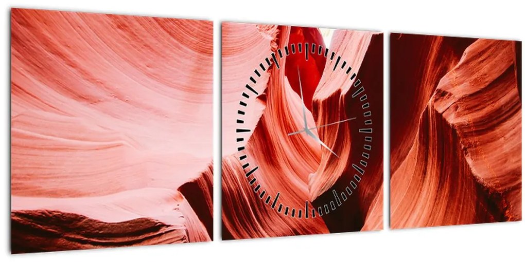 Tablou - Roci roșii (cu ceas) (90x30 cm)