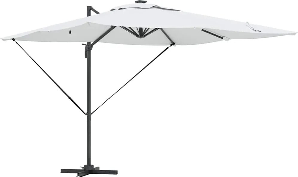 vidaXL Umbrelă de soare Nisipiu 286 x 284 x 270 cm