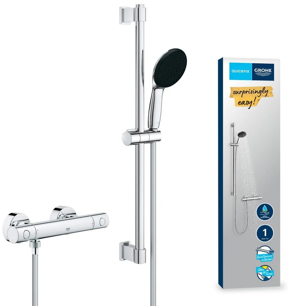 Grohe Precision Get baterie de dus perete da StarLight Chrome 34856000