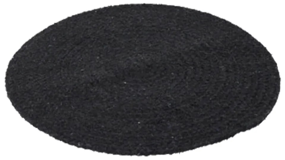 Placemat D 38 cm, bumbac, negru