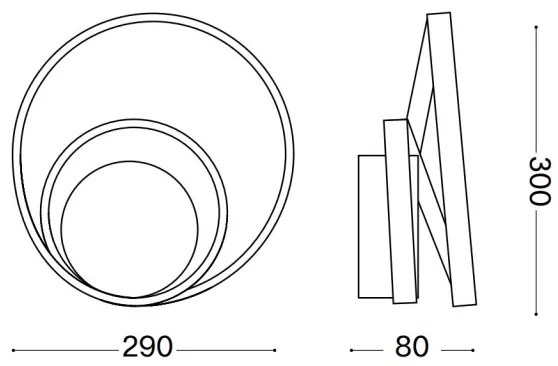 Aplică LED Ideal Lux OZ LED/28W/230V alb