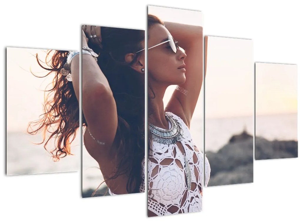 Tablou - Femeia pe plajă (150x105 cm)