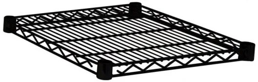 Polita pentru rafturi depozitare modulare negru mat din metal, 45x45 cm, Lux Bizzotto