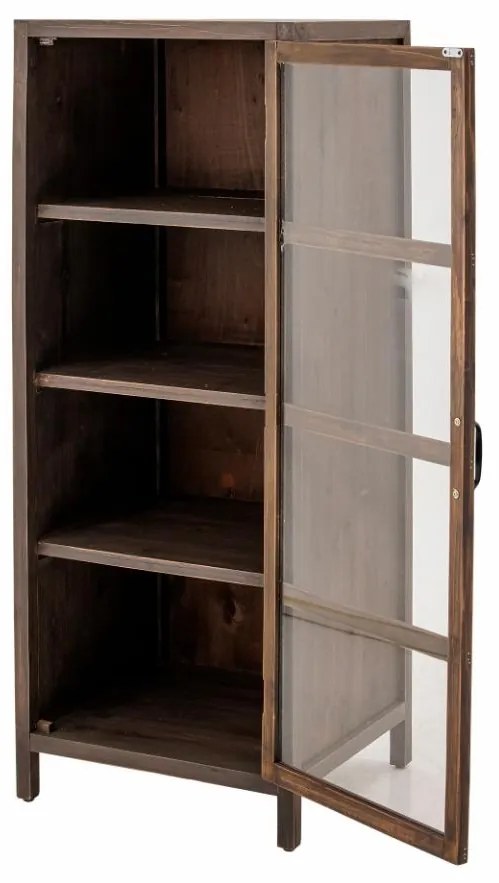 Vitrina maro, din lemn cu aspect clasic, Marl