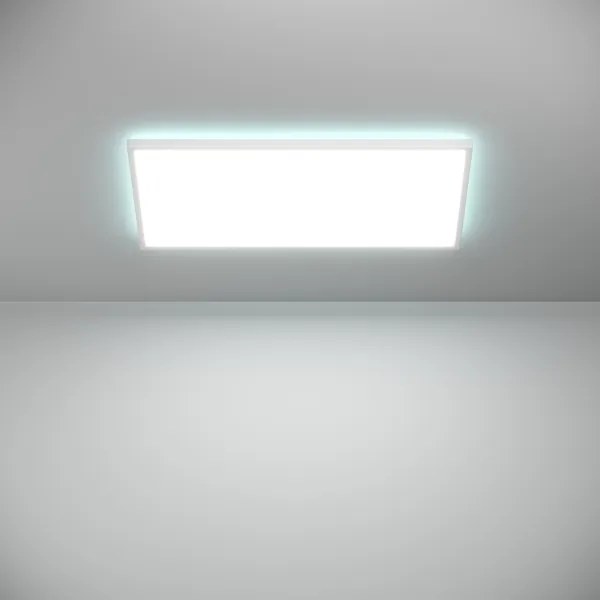 Plafonieră LED RGBW dimabilă de exterior Eglo 901477 ROVITO-Z 17,2W/230V 30x57 cm IP44 alb