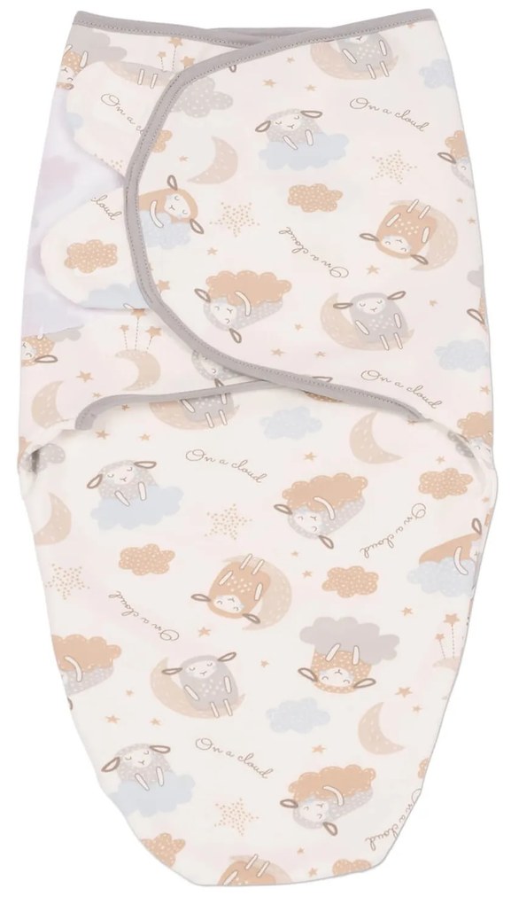 Sistem de infasat reglabil din bumbac flausat 0-3 luni Kidizi On a Cloud Pastel, 1 tog, pentru toamna / iarna