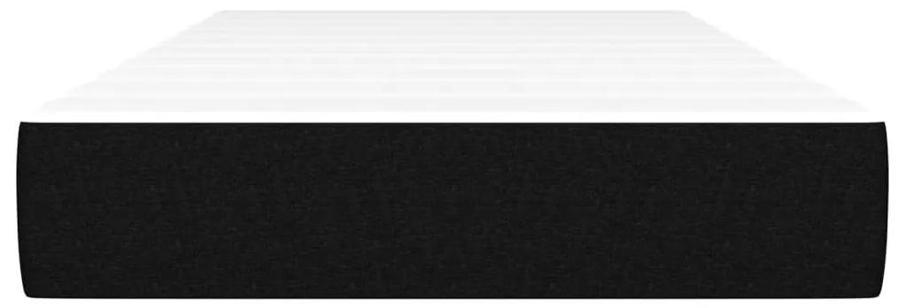 Saltea de pat cu arcuri, negru, 90x200x20 cm, textil
