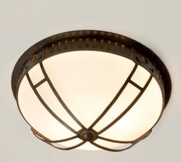 Plafoniera iluminat exterior din fier forjat, diametru 42cm, DE 2578-A