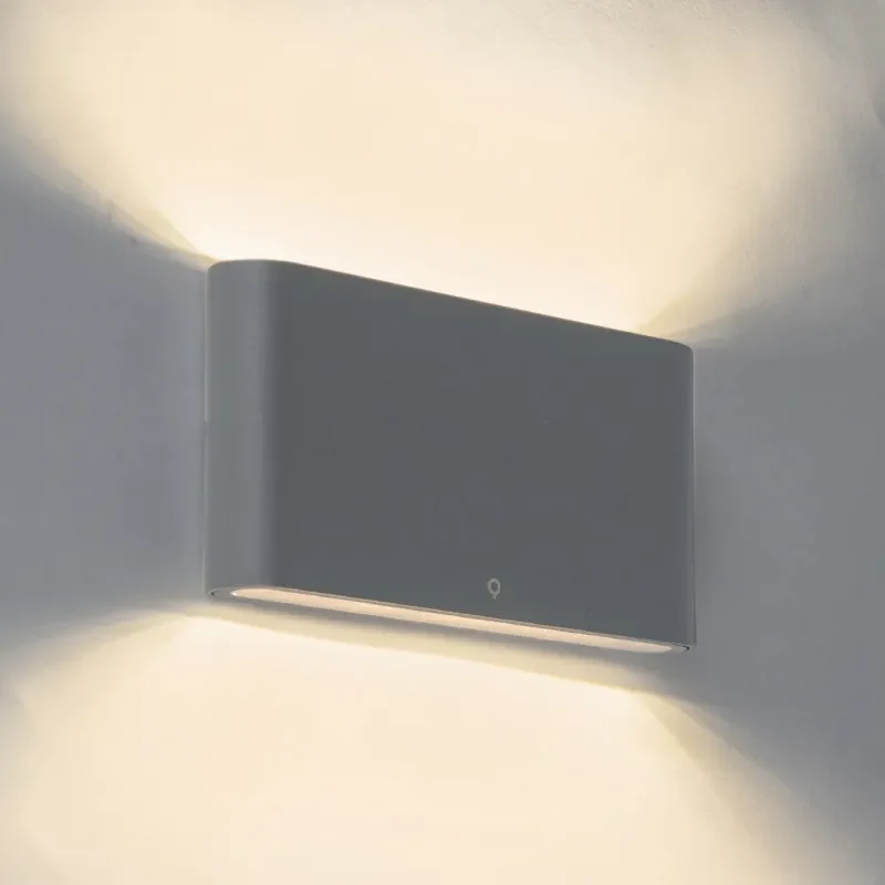Lampă de perete exterioară gri închis 17,5 cm incl. LED IP65 - Batt