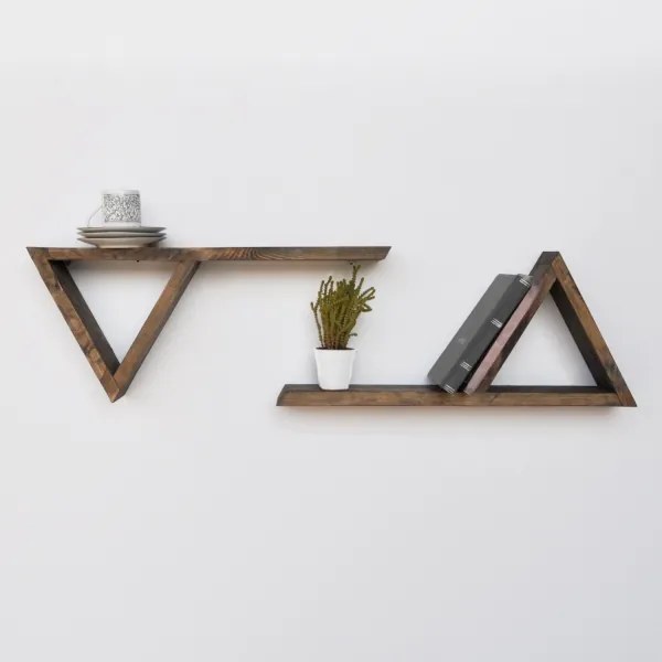 SET 2x raft de perete din molid