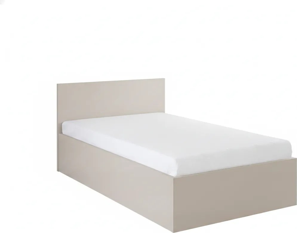 Pat SOFIA 90 x 200 cm, casmir bej Saltele: Cu saltele Coco Maxi 20 cm, Somiera pat: Cu lamele drepte