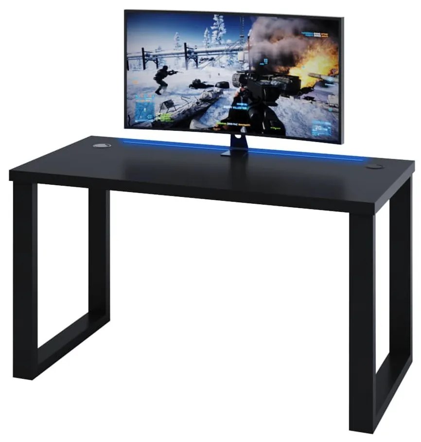 Masă PC gaming Gamer S (Negru) (cu iluminat LED RGB). 1054989