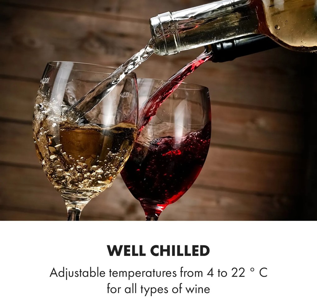 Vinetage 12, frigider pentru băuturi, frigider, 46 litri, 4-22°C, retro-design