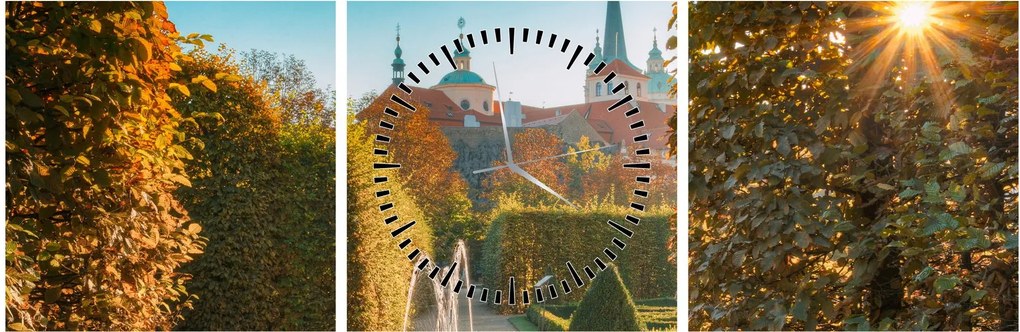 Tablou - Palatul Wallenstein (cu ceas) (90x30 cm)