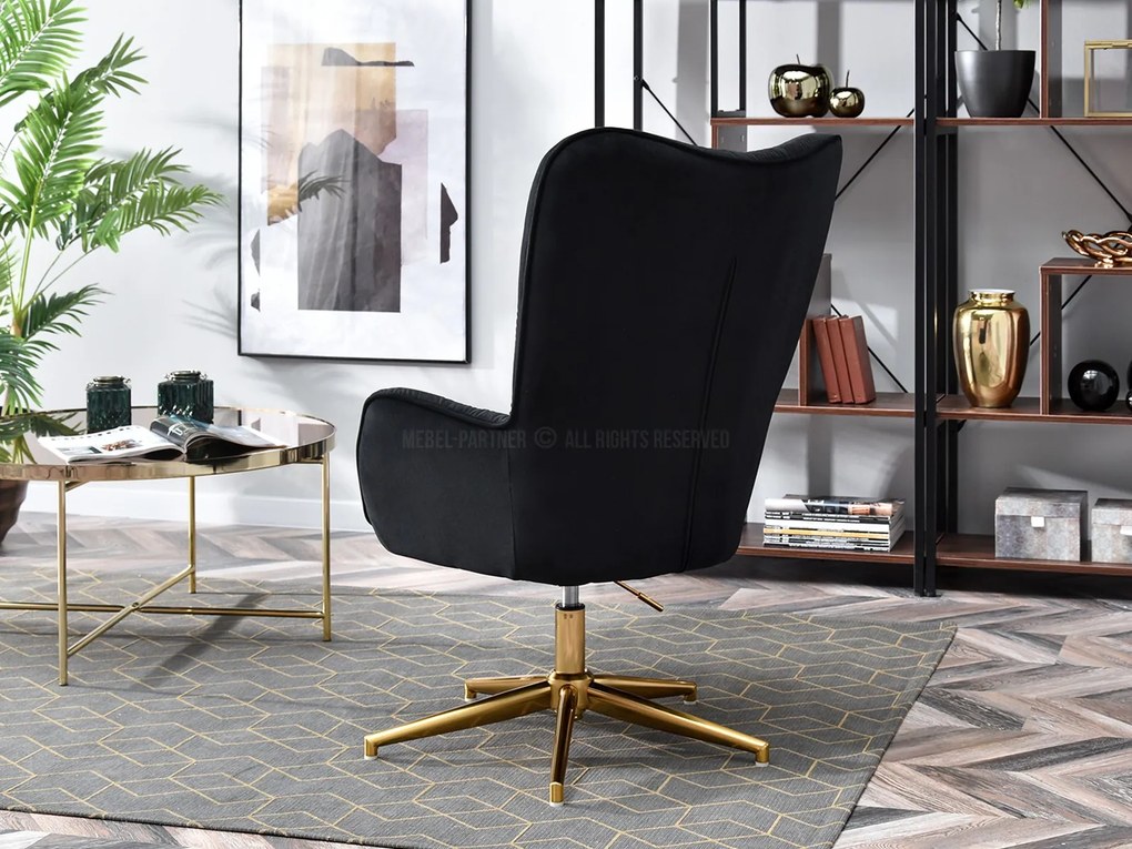 Fotoliu Meryl (negru + auriu). Promo -22%. 1110288
