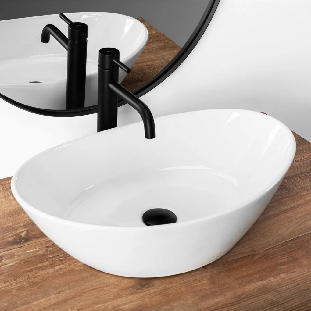 Lavoar Kate alb L55,5 cm