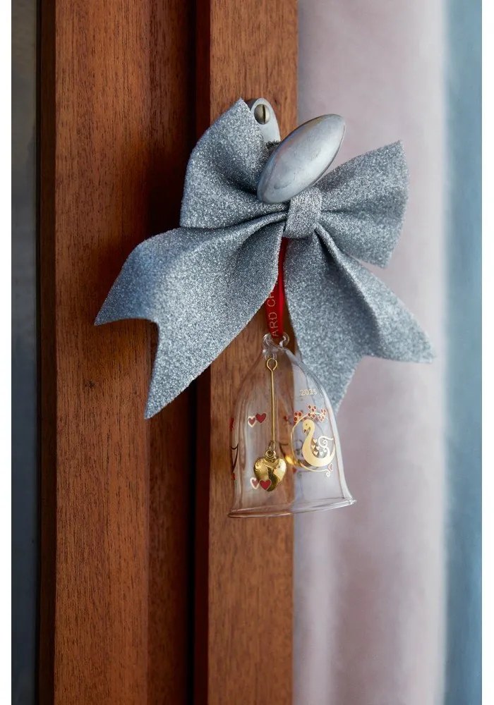 Ornament de Crăciun suflat manual din sticlă ø 5,5 cm Ann-Sofi Romme Annual Christmas Bell 2025 – Holmegaard