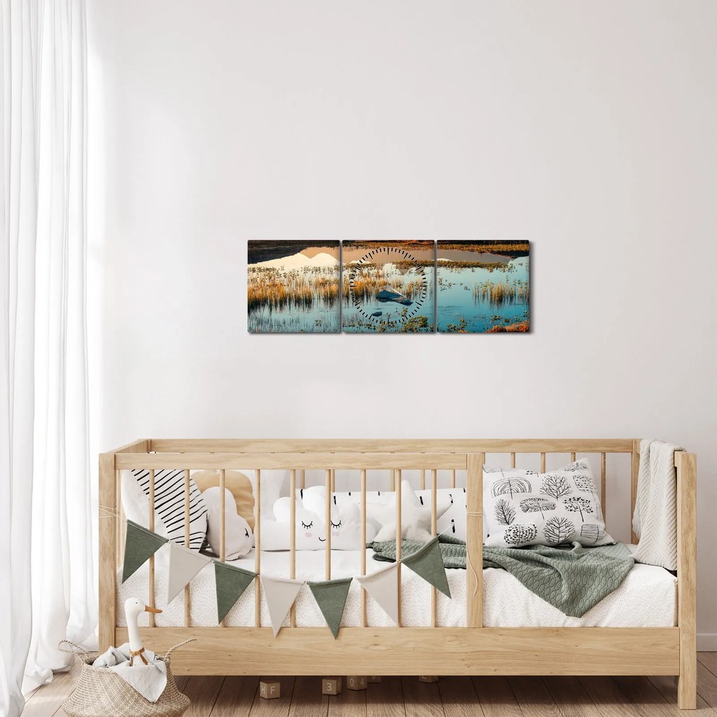 Tablou - Lac Guichard (cu ceas) (90x30 cm)