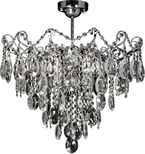 Candelabru din cristal pe tijă 6xE27/60W/230V