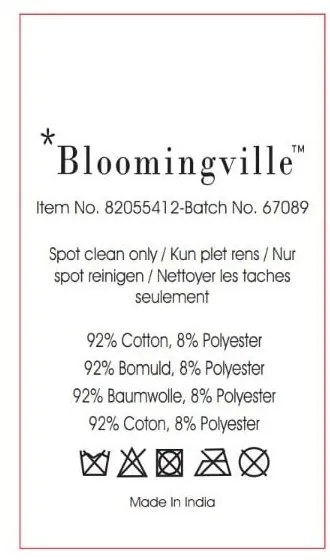 Covor alb-gri din bumbac 90x150 cm Katie – Bloomingville