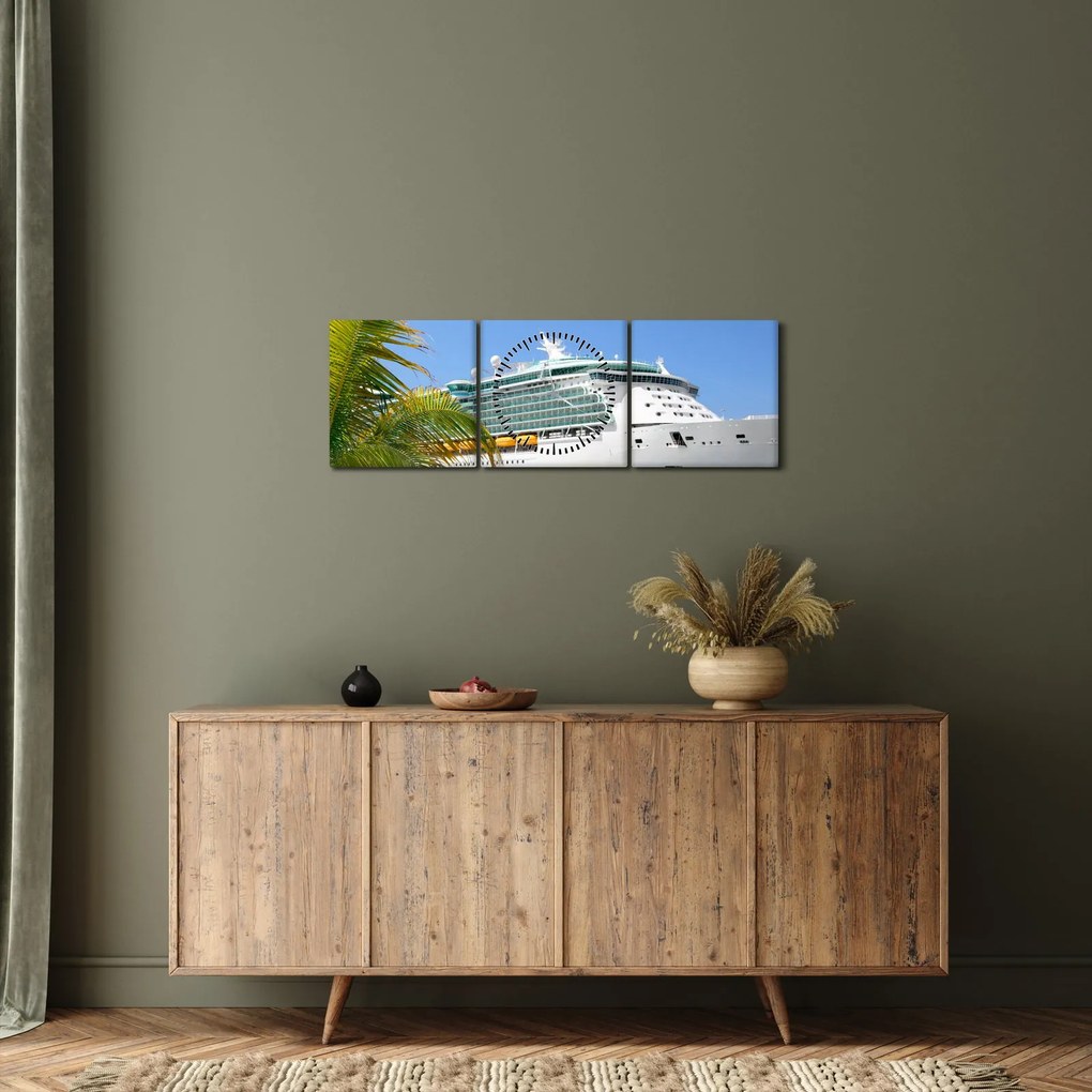 Tablou - Vas de croazieră (cu ceas) (90x30 cm)