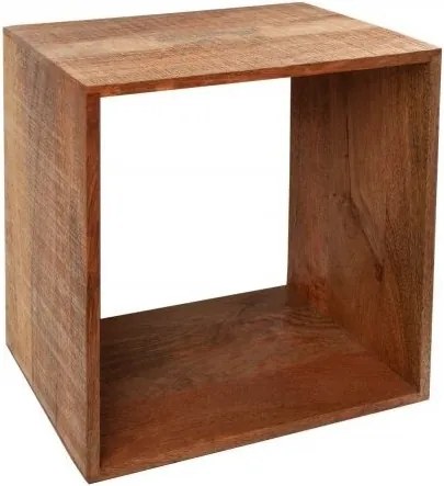 Masuta laterala din lemn Makassar 43cm Mango