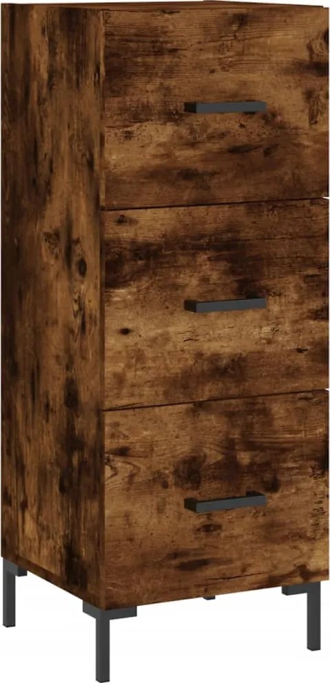 vidaXL Servantă, stejar fumuriu, 34,5x34x90 cm, lemn compozit