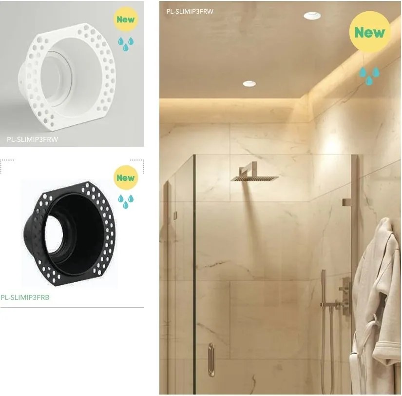 Spot incastrabil protectie IP65 Slim 3 Trimless negru