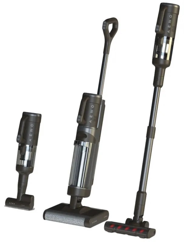 Aspirator vertical pentru curățare uscată și umedă 3in1 AENO ATC0001, 200W, Li-Ion 4000 mAh, 14 kPa, 1 l, Autonomie până la 45min, Auto-curățare, SMART, Negru/gri