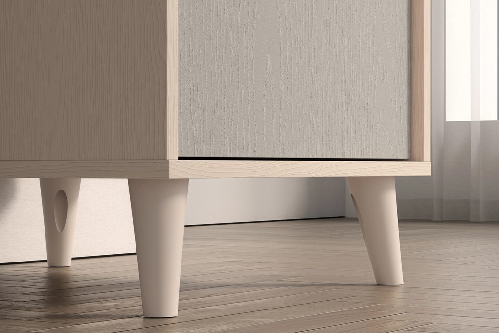 Birou Marla 120 cm - nisip deșert / palladium gri