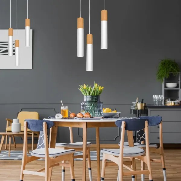 Lustră pe cablu CASSA 3xGU10/8W/230V alb