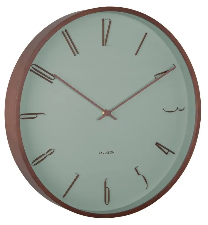 Karlsson 6014GR ceas de perete design verde,diametru 40 cm