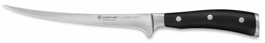 Wüsthof Classic Ikon cuțit filetat 18 cm, mâner negru