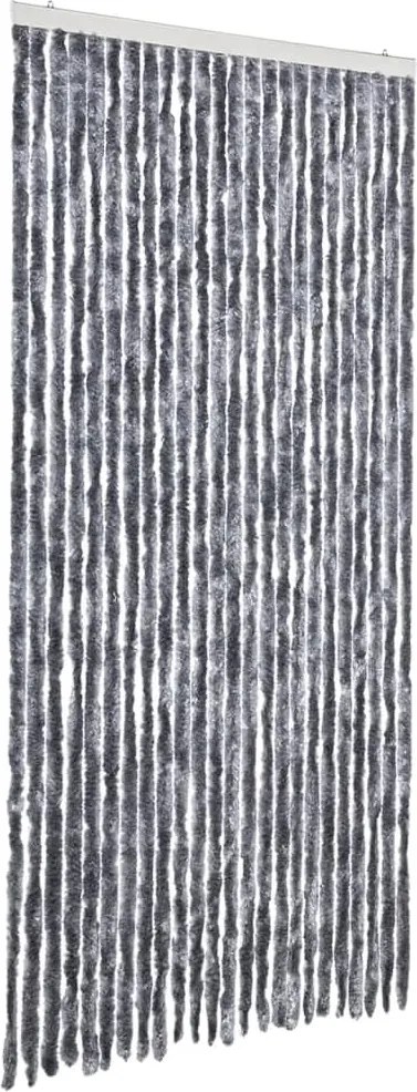 vidaXL Perdea pentru insecte, argintiu, 100x220 cm, Chenille