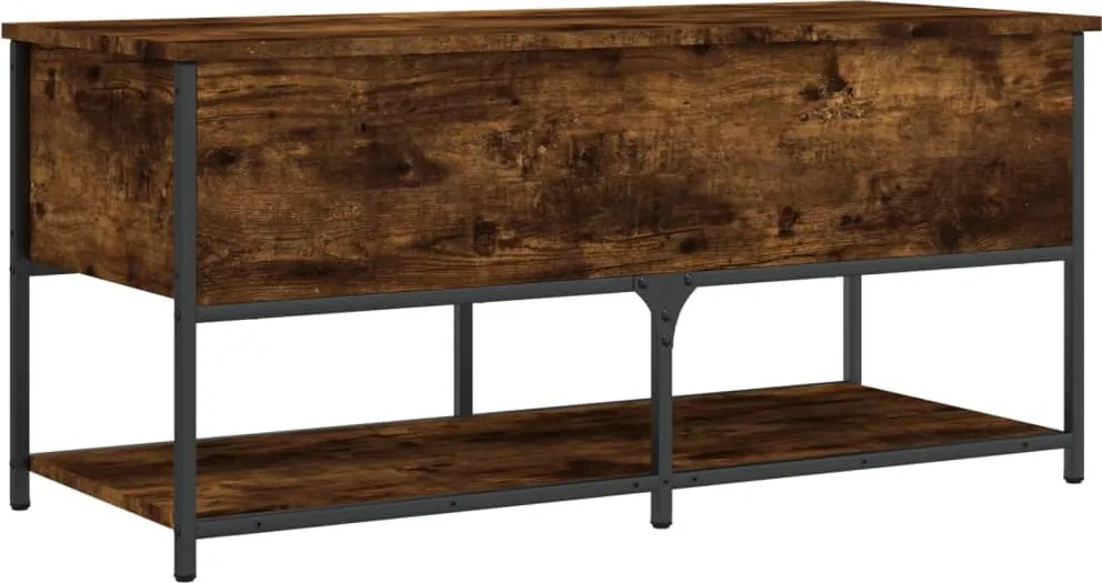 vidaXL Bancă depozitare, stejar fumuriu, 100x42,5x47 cm lemn prelucrat
