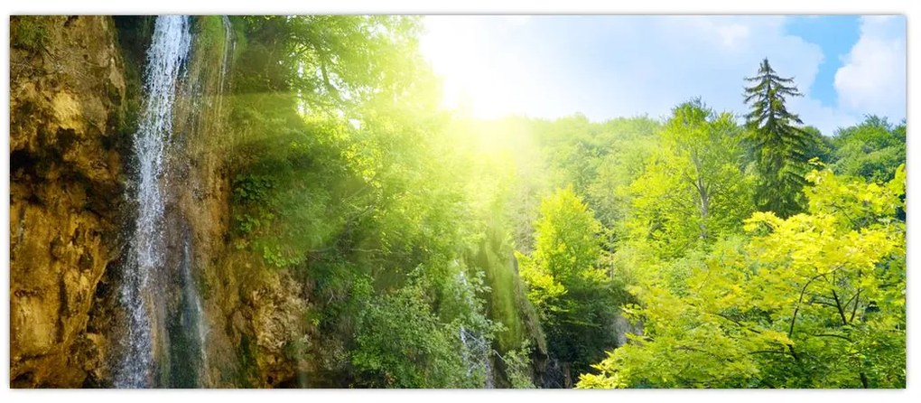 Tablou - cascadele în djunglă (120x50 cm)