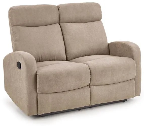 Canapea recliner Oslo 2S stofa bej H100 cm