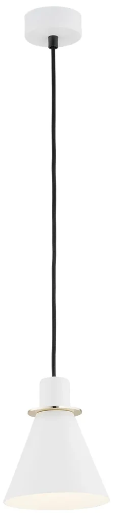 Pendul modern design retro Beverly alb/auriu