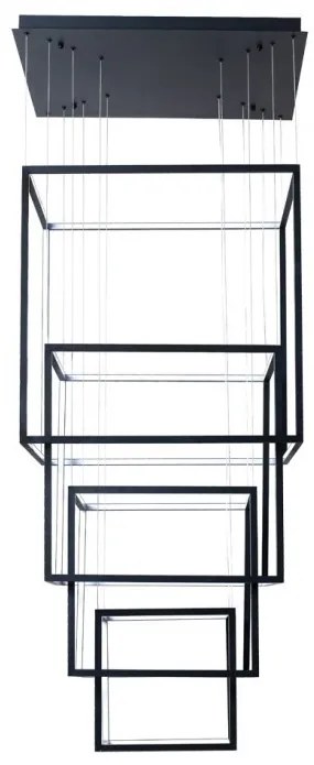 Lustra LED XXL design modern casa scarii Opera XL neagra ZZ AZ3139
