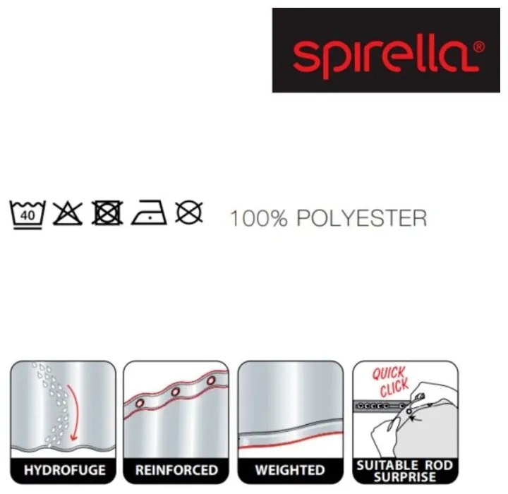 Perdea de duș 120x200 cm Kos – Spirella