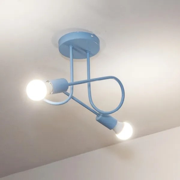 Lustru aplicat OXFORD, 2xE27/15W/230V, albastru