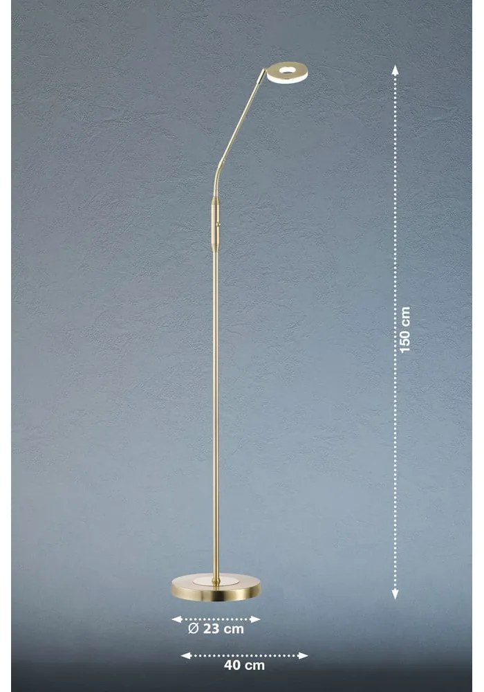 Lampadar auriu LED cu intensitate reglabilă (înălțime 150 cm) Dent – Fischer &amp; Honsel