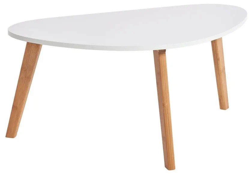 Masă de cafea Bonami Essentials Skandinavian, lungime 84,5 cm, alb