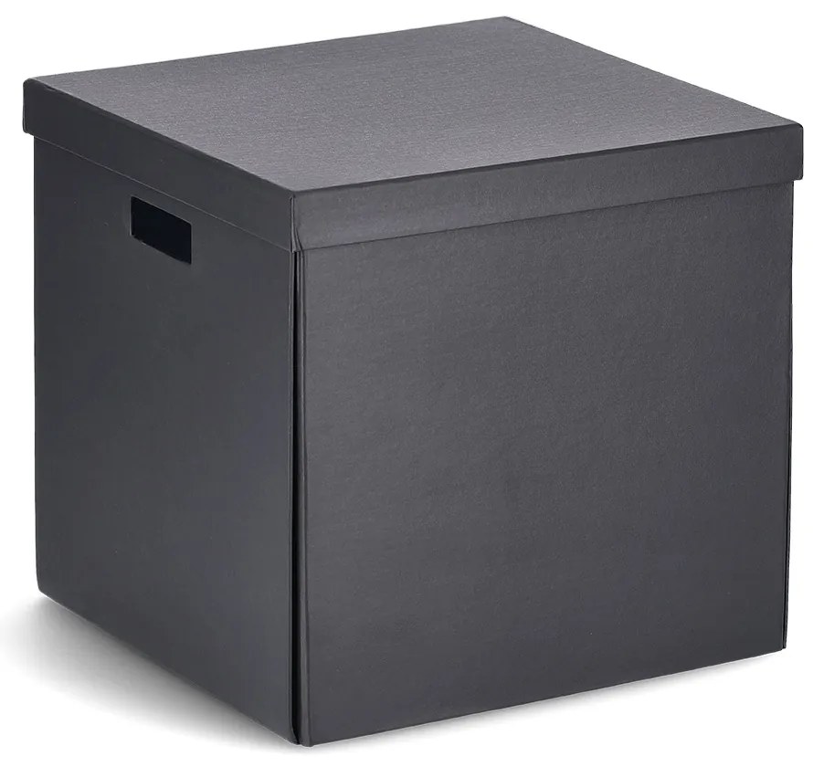 Cutie depozitare cu capac, carton reciclat, 33,5 x 33 x 32 cm