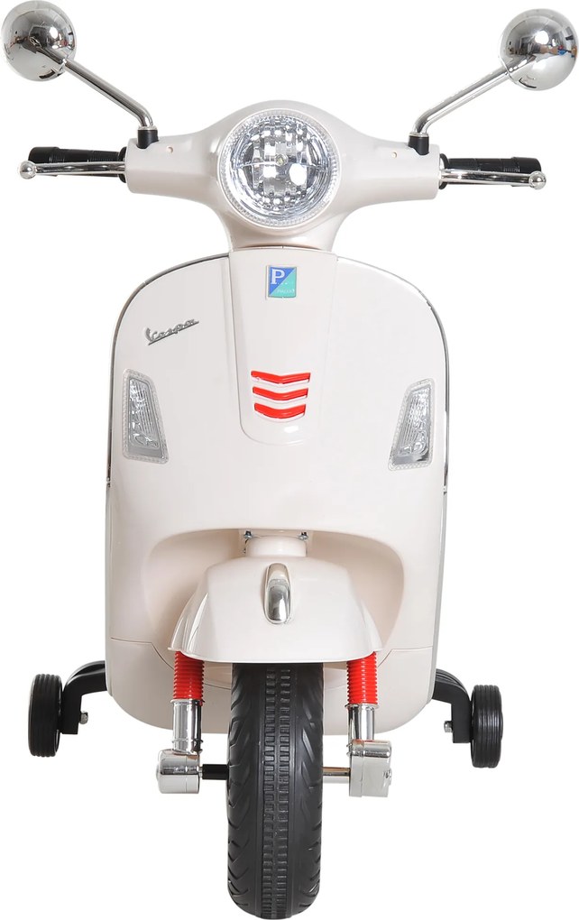 HOMCOM Motocicletă Electrică pentru Copii, 6V cu Muzică, Lumini și Sunete, 102x50,5x75,5 cm, Alb | Aosom Romania