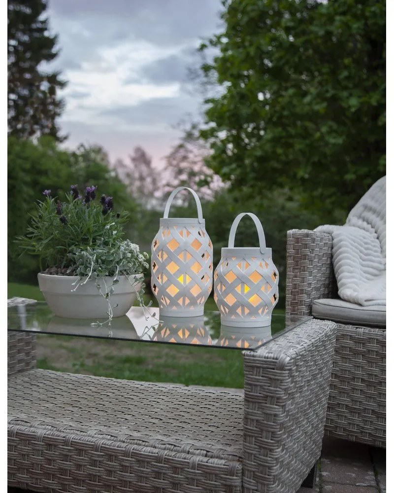 Felinar Star Trading Flame Lantern, înălțime 16 cm, alb